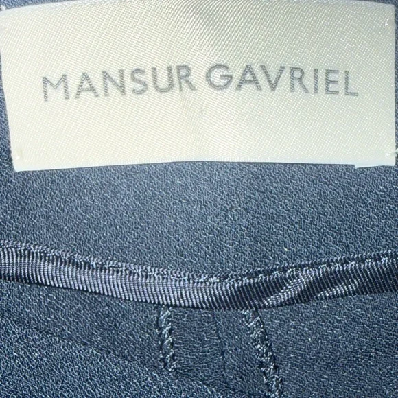 Mansur Gavriel Made in Italy Navy blu High Rise crepe Straight pants IT 38 US 2